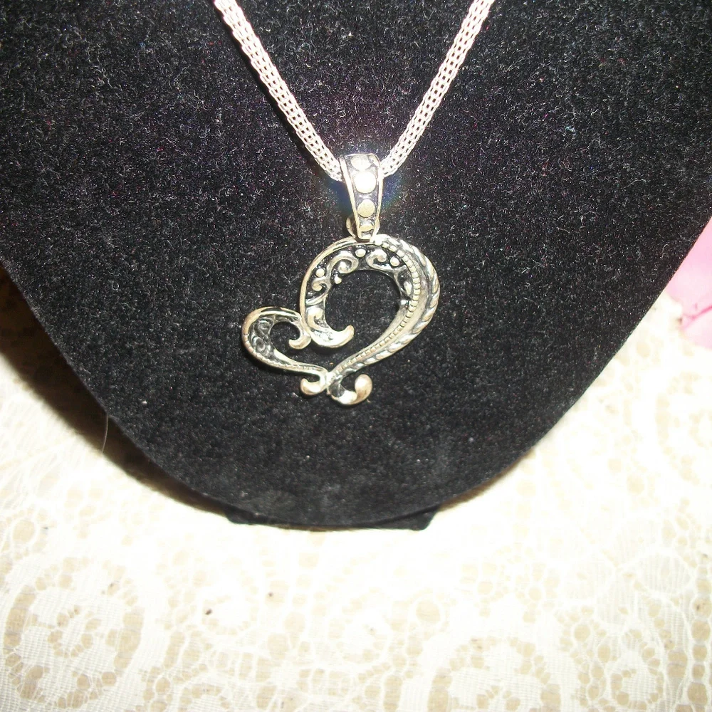 STEAMPUNK ROMANCE ORNATE HEART NECKLACE